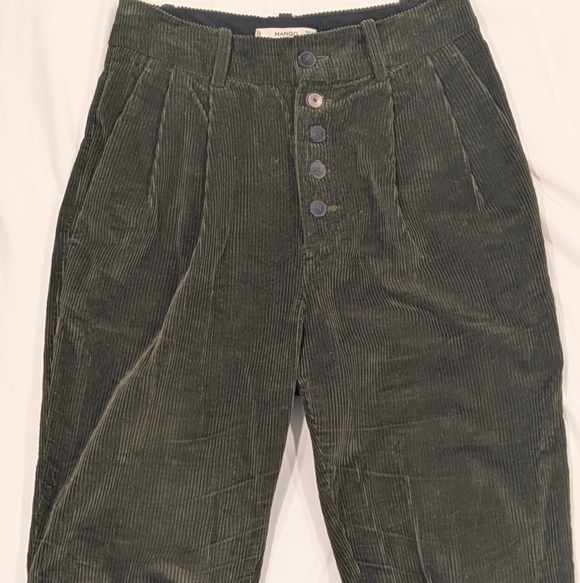 Mango Olive Corduroy Pants - Picture 3 of 9